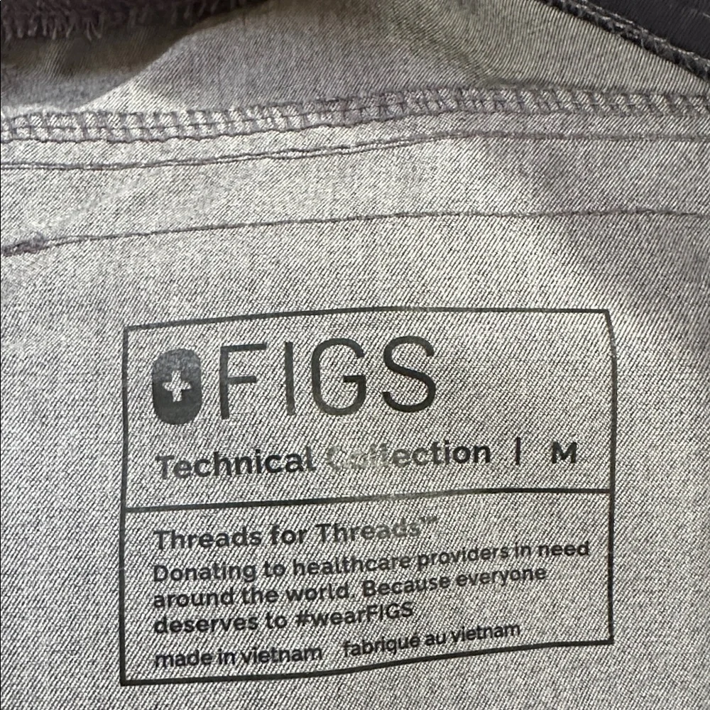 Figs Axim Cargo Men’s Heathered Gray Scrub Pants Size M Medium